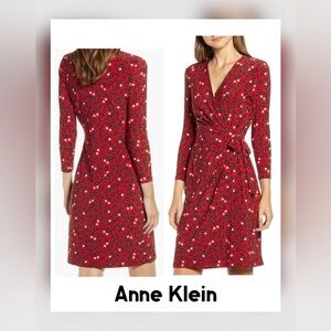 NWOT ⭐️ Anne Klein Red Wrap Dress